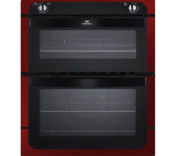 NEW WORLD  NW701DO Built-under Electric Double Oven - Black & Red